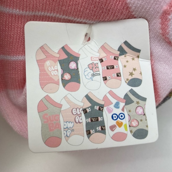 10 pair socks Tootsie Roll, Dots, Sugar Babies, Junior Mints, Blow Pop size 9-11 - Picture 4 of 16